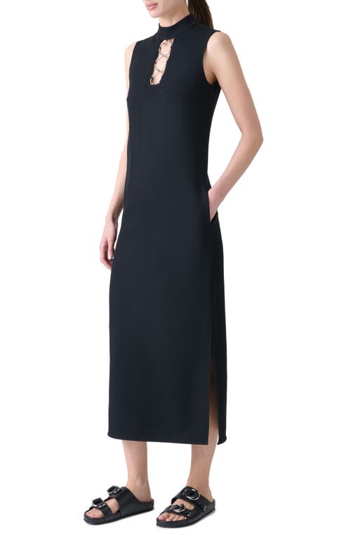 Akris Punto Cutout Ring Hardware Wool Dress