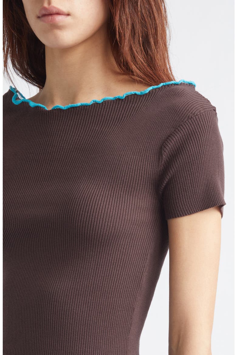 Sonbou Cotton Rib Sweater, Main, color, 323 - BROWN