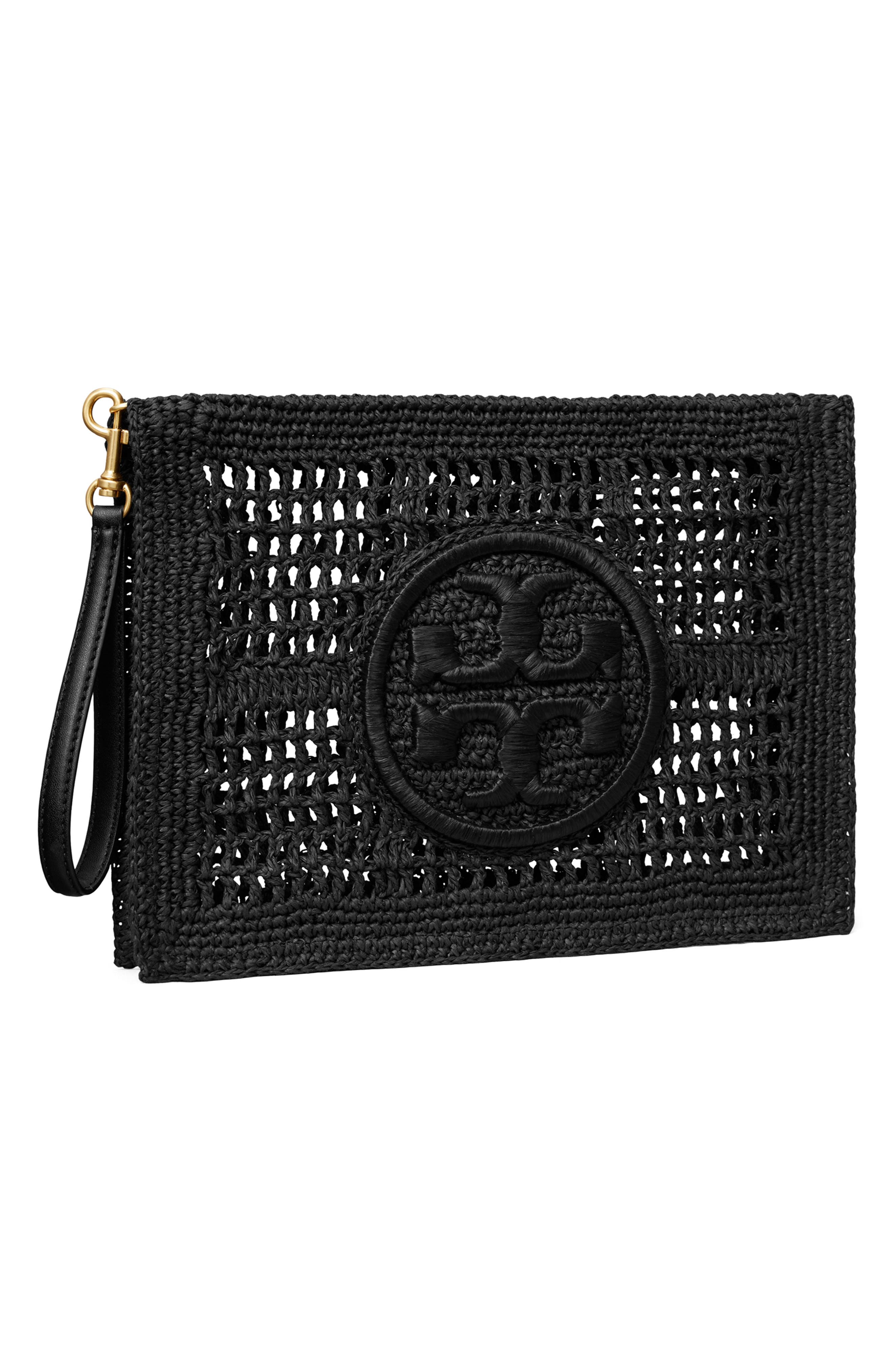 Tory Burch Ella Hand Crochet Wristlet, Alternate, color, 