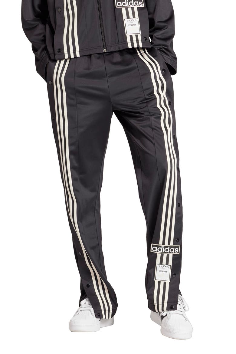 Adibreak Recycled Polyester Track Pants, Main, color, BLACK