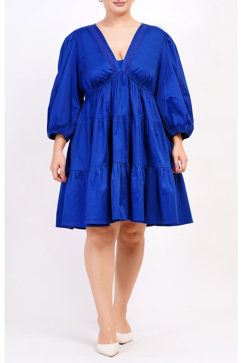 Zariah Empire Waist Mini Dress, Main, color, Mazarine Blue