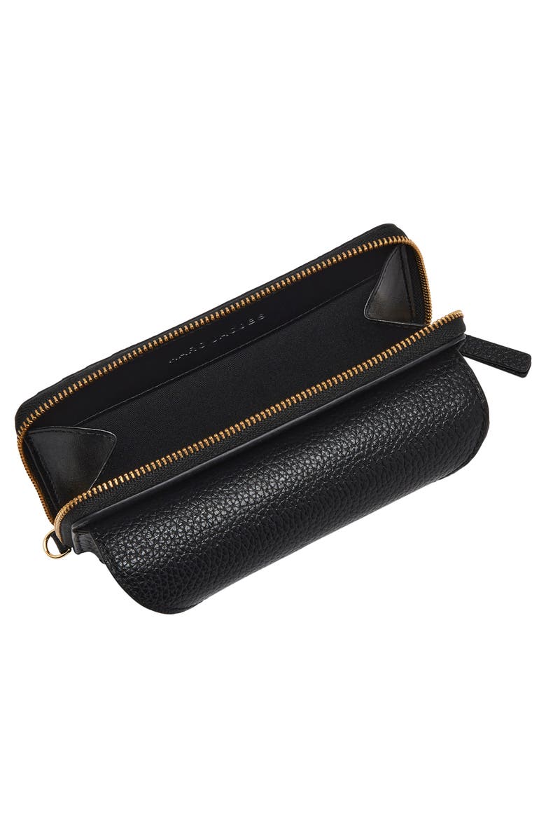 Marc Jacobs The Shades Leather Sunglasses Wristlet, Alternate, color, Black