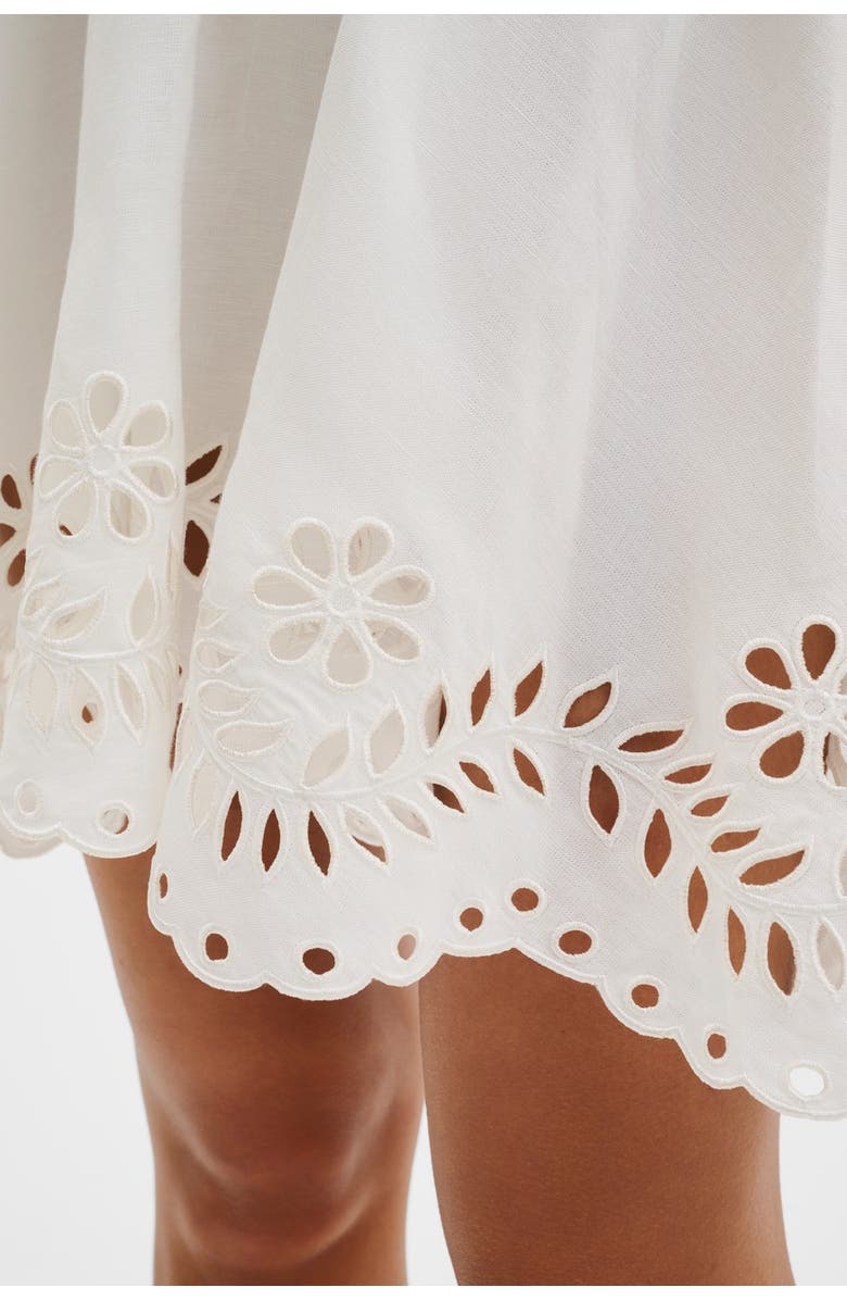 Malina Neoline Broderie Anglaise Mini Skirt, Alternate, color, White