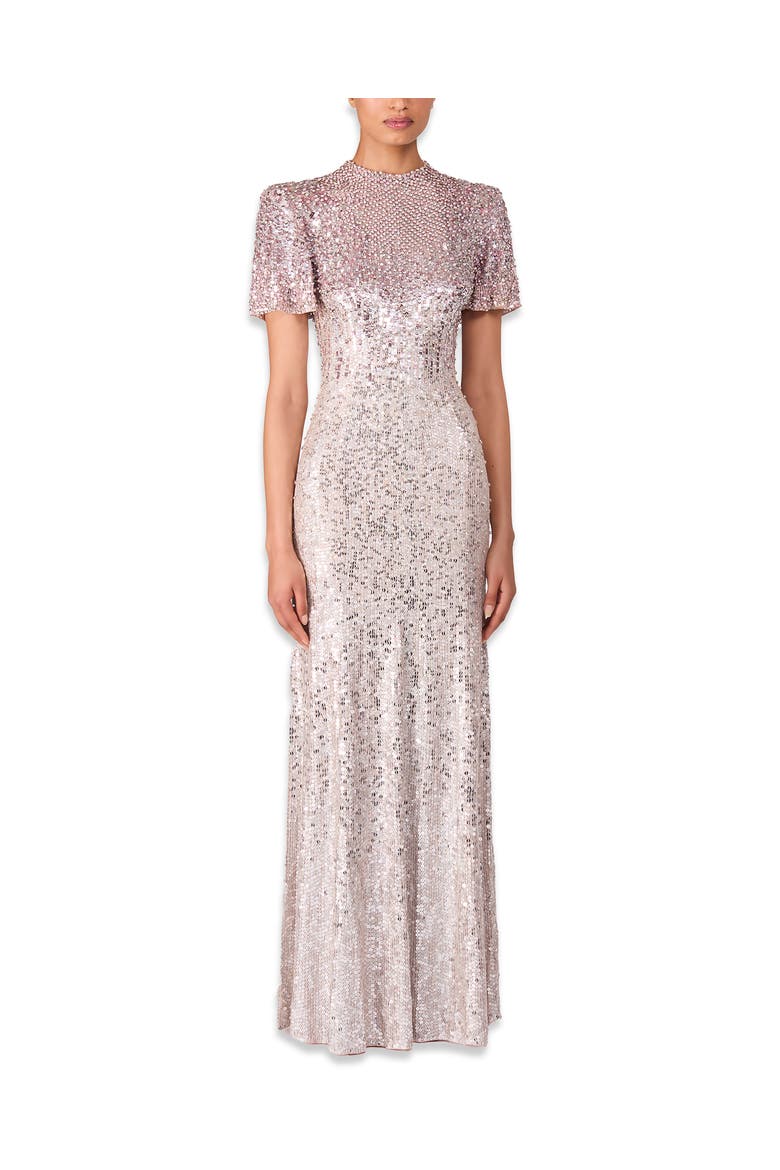 Jourdain Sequin-Embellished Gown, Alternate, color, Sugar