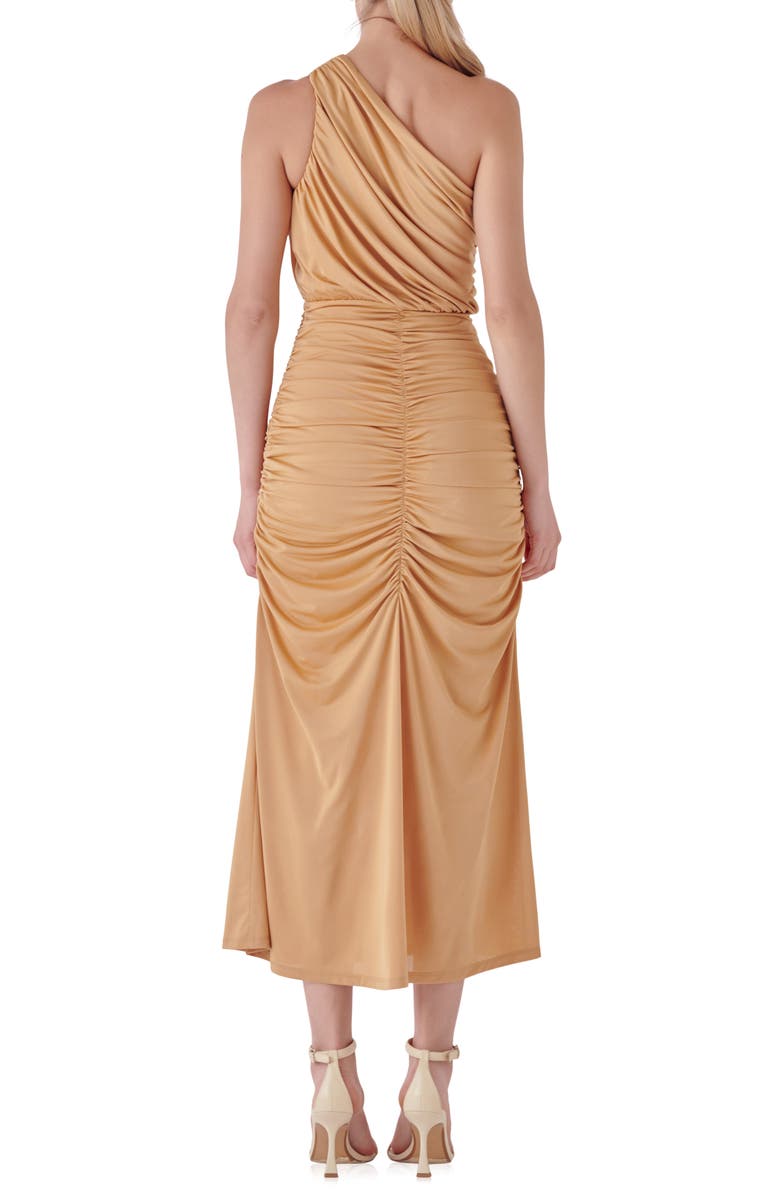 Endless Rose One-Shoulder Draped Midi Dress, Alternate, color, 