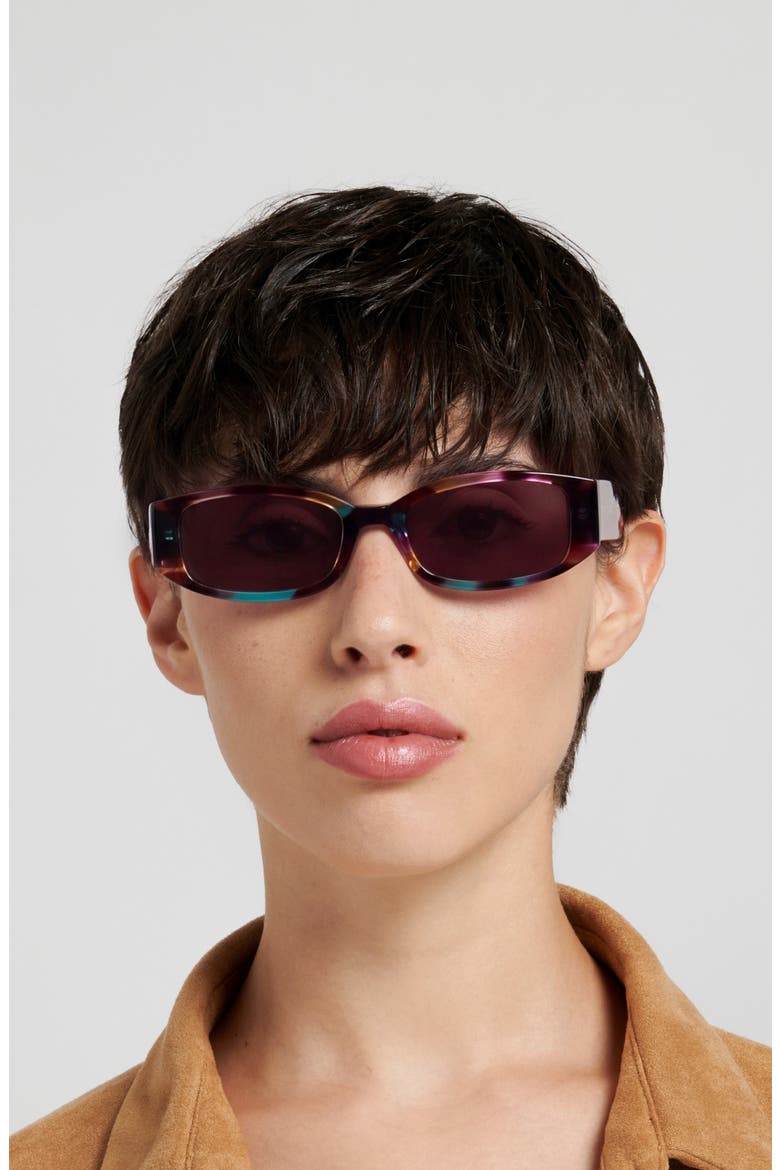 52mm Rectangular Sunglasses, Alternate, color, PINK HAVANA/ PINK