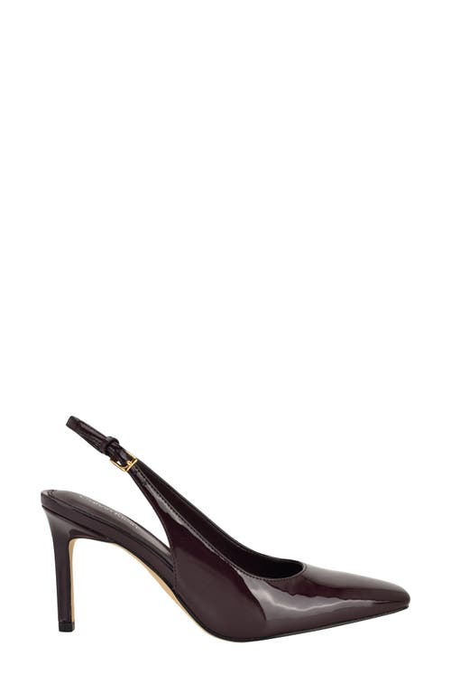 Calvin Klein Harbella Slingback Pump In Burgundy