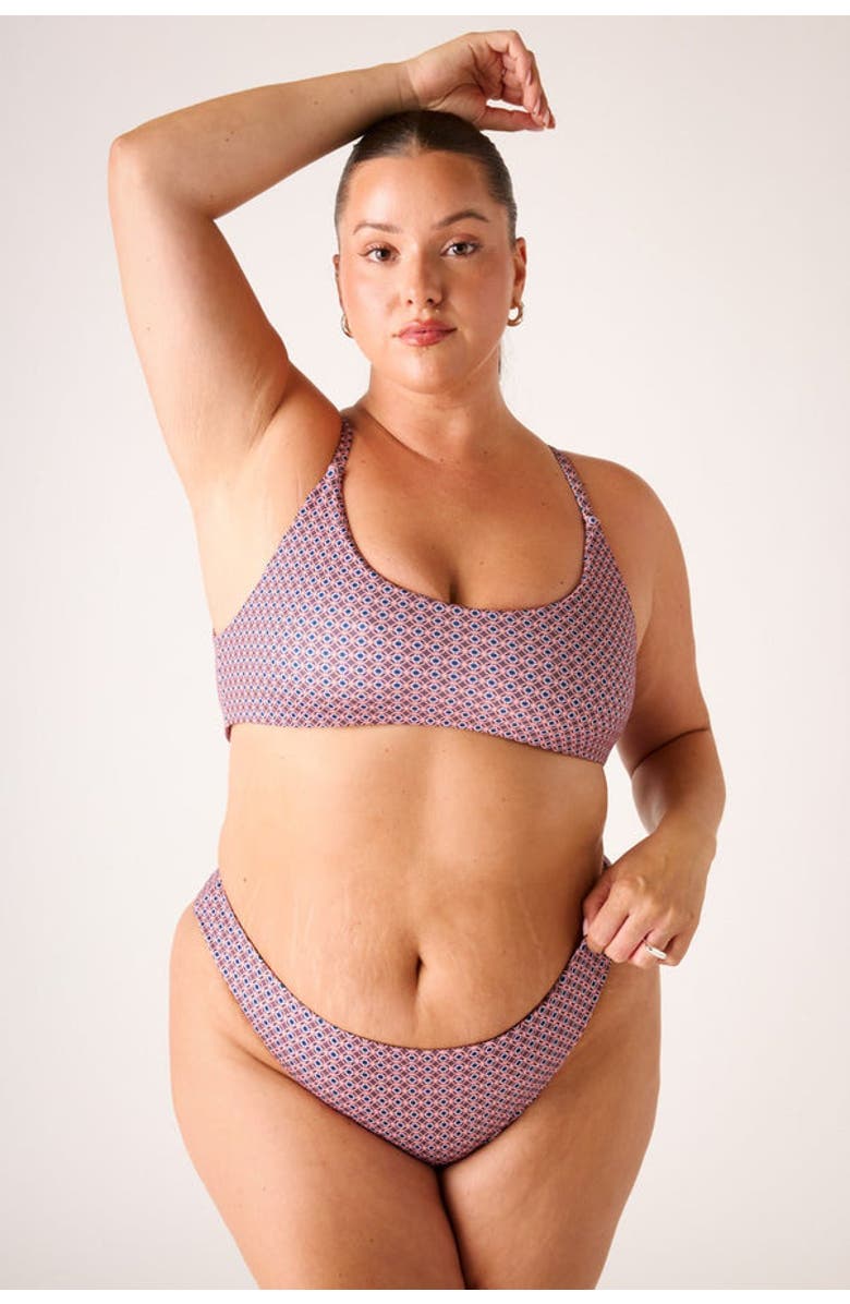 LONDRE BODYWEAR The Adjustable Bralette Top, Alternate, color, Aegean Geo