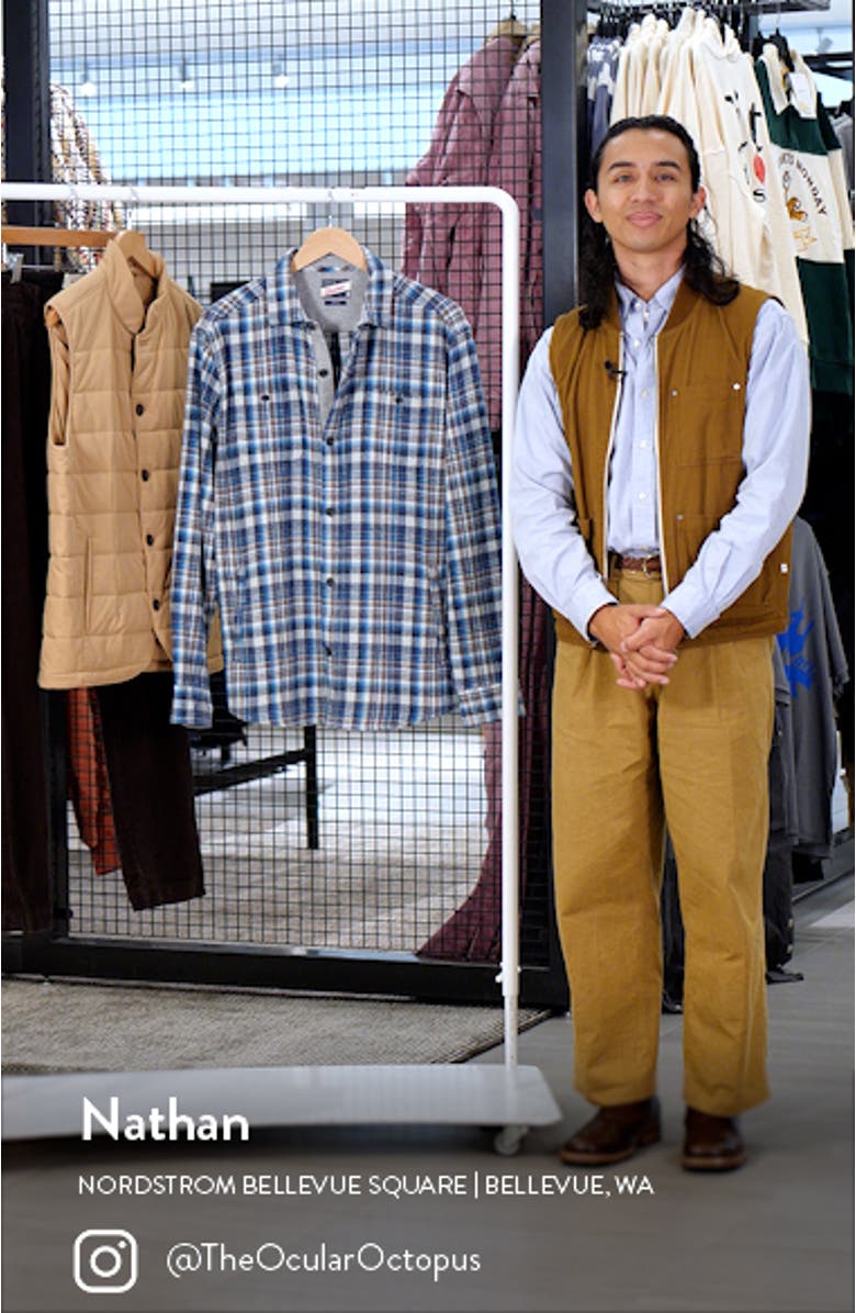 Opry Plaid Brushed Twill Shirt Jacket, sales video thumbnail