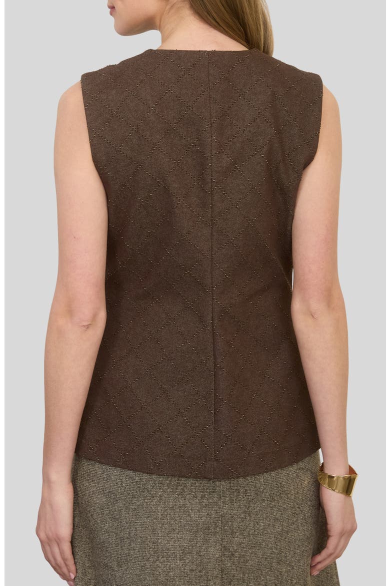 Diamond Quilted Vest, Alternate, color, BROWN