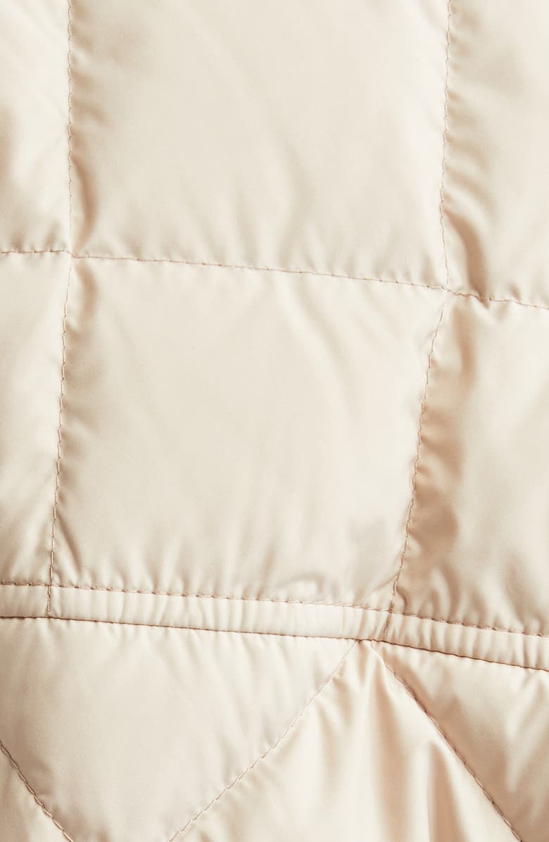 Moncler Cygne Belted Down Puffer Jacket with Removable Faux Fur Collar, Alternate, color, 