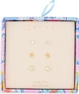 Leith Set of 3 Cubic Zirconia Seaside Stud Earrings