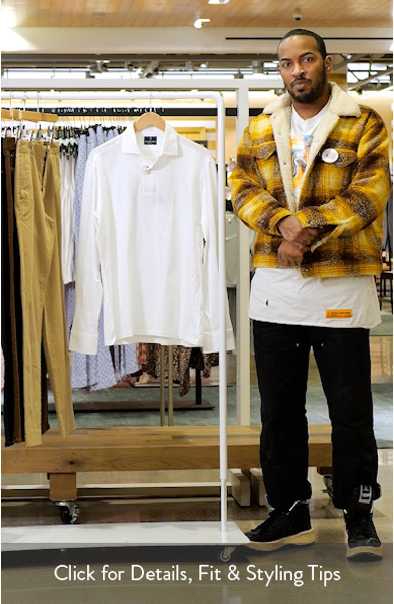 Jacquard Luxe Long Sleeve Polo, sales video thumbnail