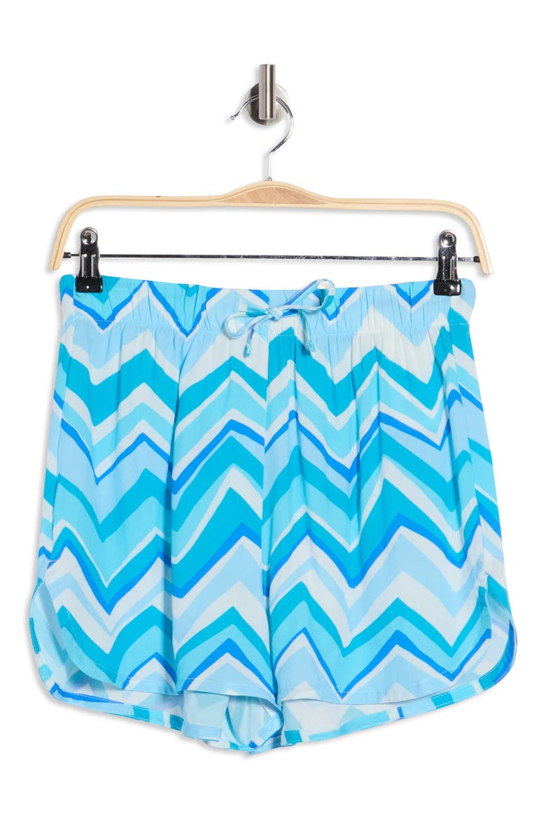 Drawstring Shorts, Alternate, color, BLUE TONES AND WHITE