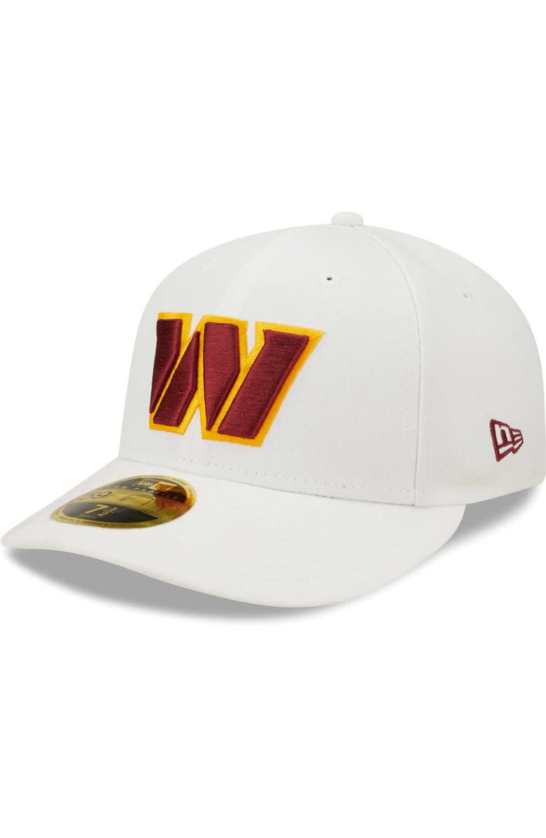 New Era Men's New Era White Washington Commanders Omaha Low Profile 59FIFTY Fitted Hat, Main, color, White