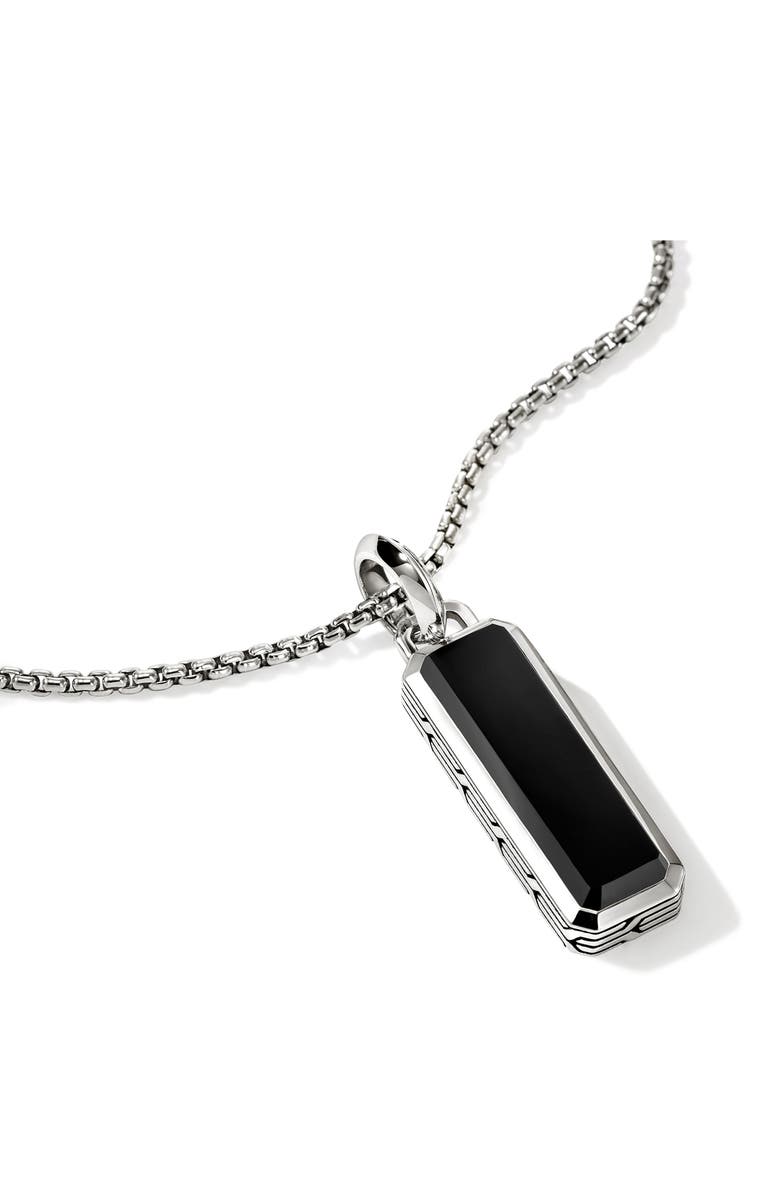 John Hardy Modern Talismans Sterling Silver Pendant, Alternate, color, Silver/ Black