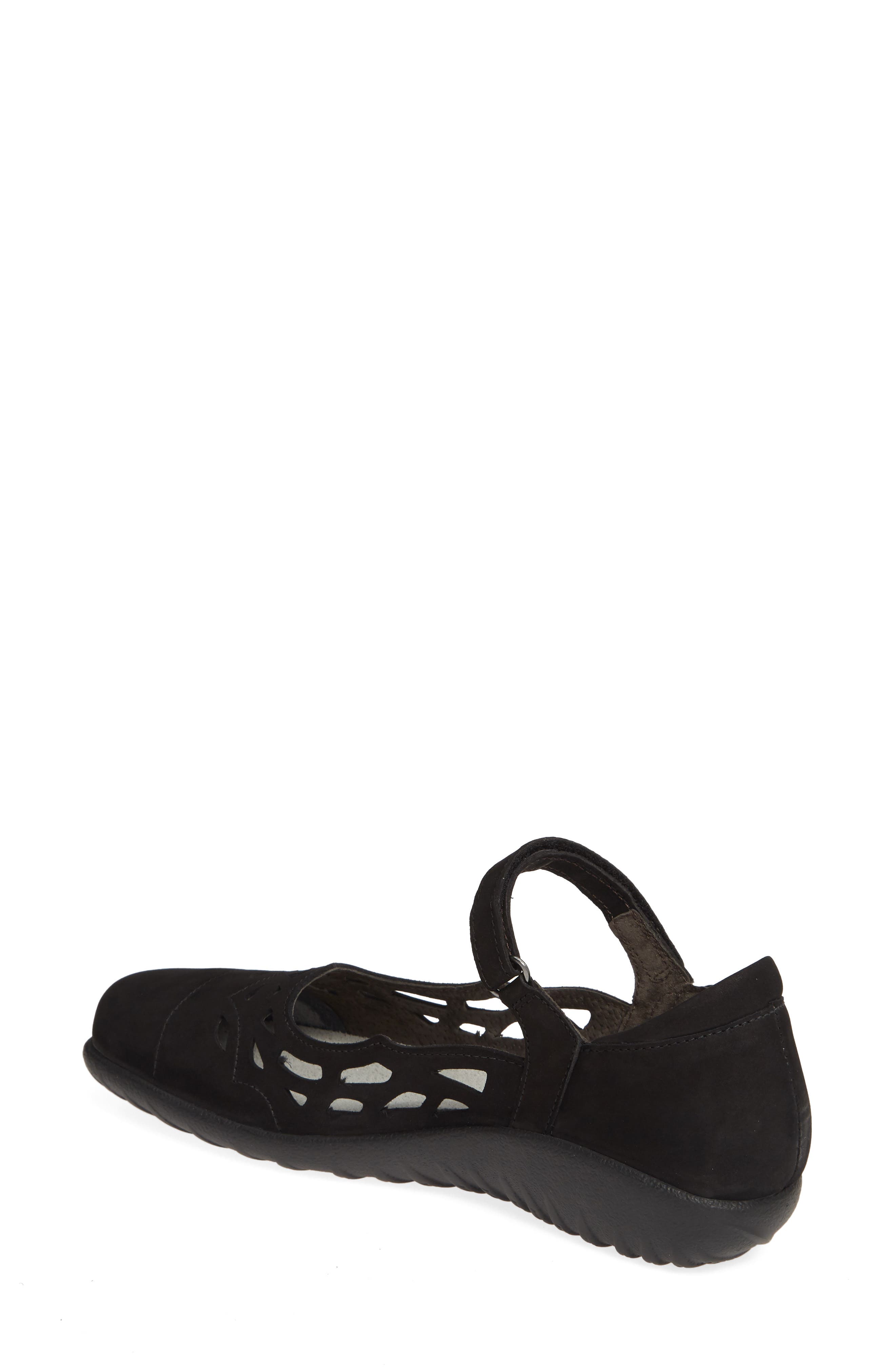 Naot Agathis Mary Jane Flat, Alternate, color, Black Velvet Nubuck Leather