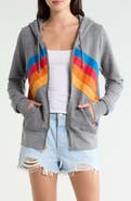 Aviator Nation Mountain Stitch Chevron Zip Hoodie