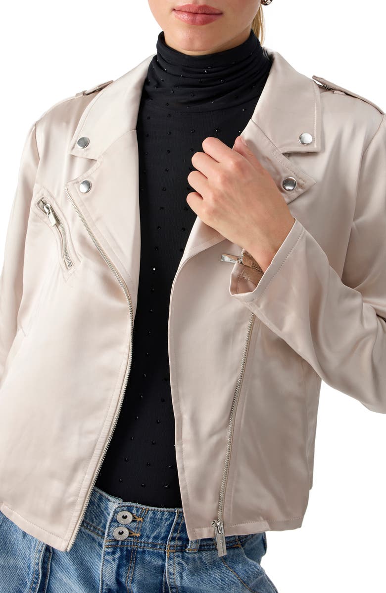 Sanctuary Rita Faux Leather Moto Jacket, Alternate, color, Toasted Ma