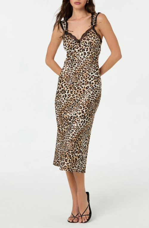 Astr The Label Lace Trim Satin Slipdress