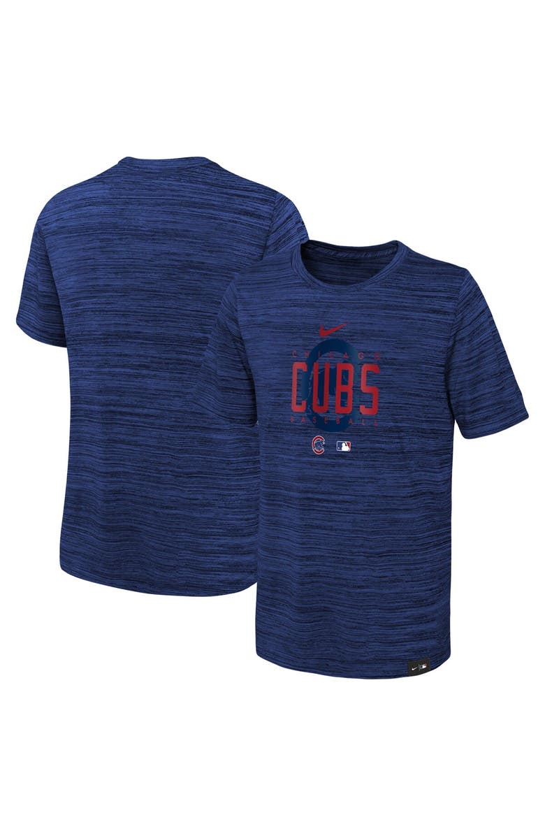 Nike Youth Nike Royal Chicago Cubs Authentic Collection Velocity Practice Performance T-Shirt, Alternate, color,