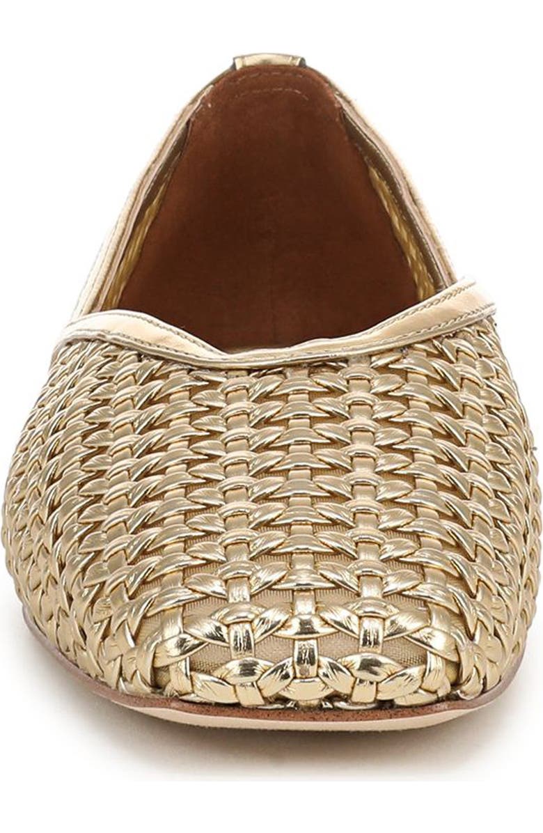 SARTO by Franco Sarto Flexa Square Toe Mesh Flat, Alternate, color, Gold