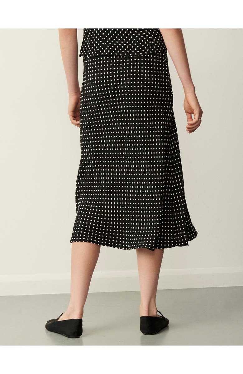 Finery London Evelyn Polka Dot Midi Skirt, Alternate, color, Black Spot