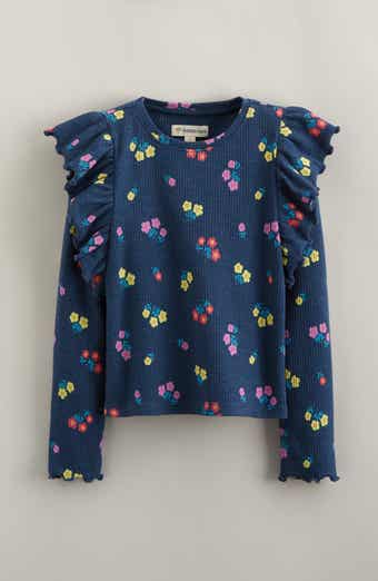 Tucker + Tate Kids' Ruffle Sleeve Rib Top