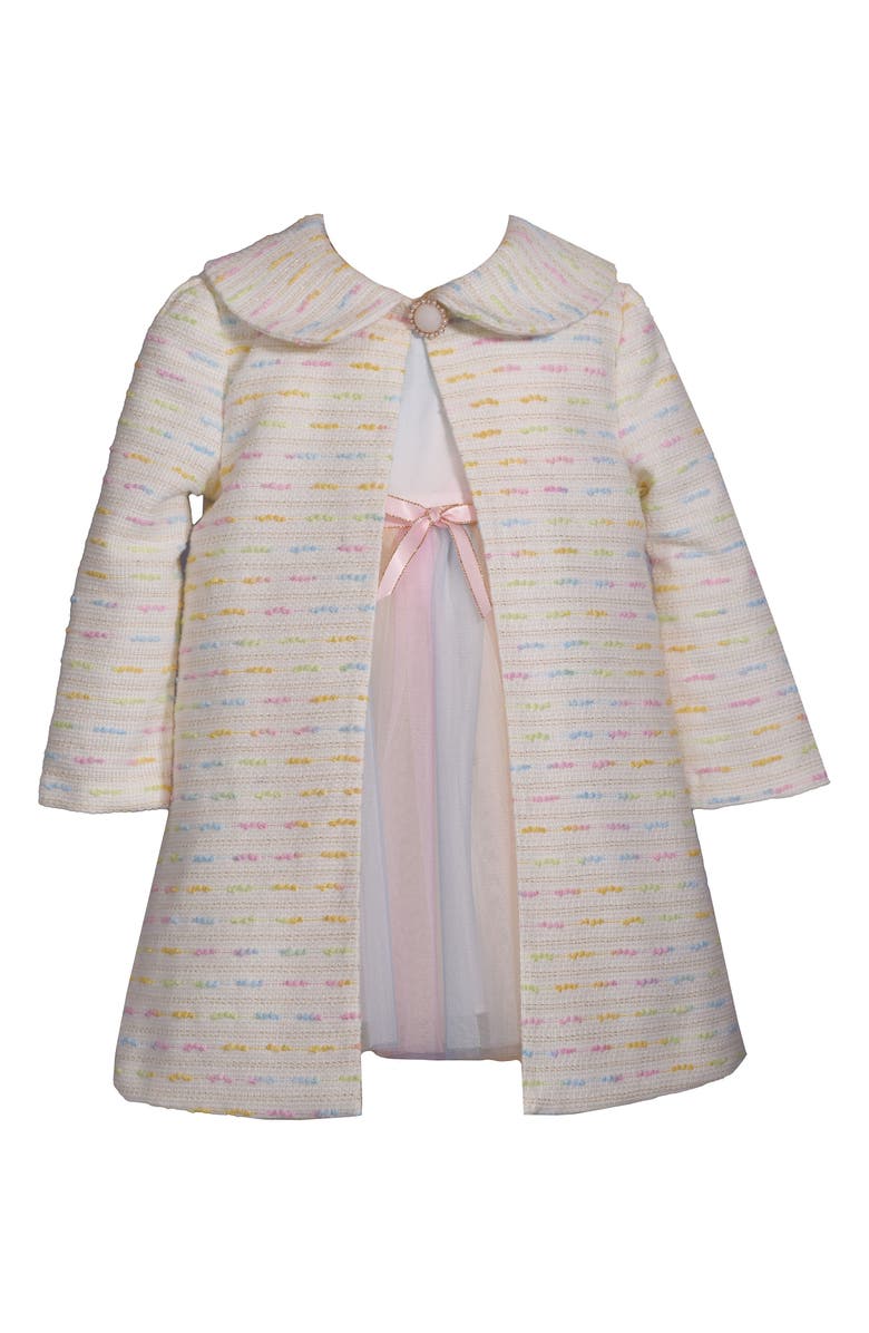 Iris & Ivy Bouclé Coat & Dress Set, Main, color, 