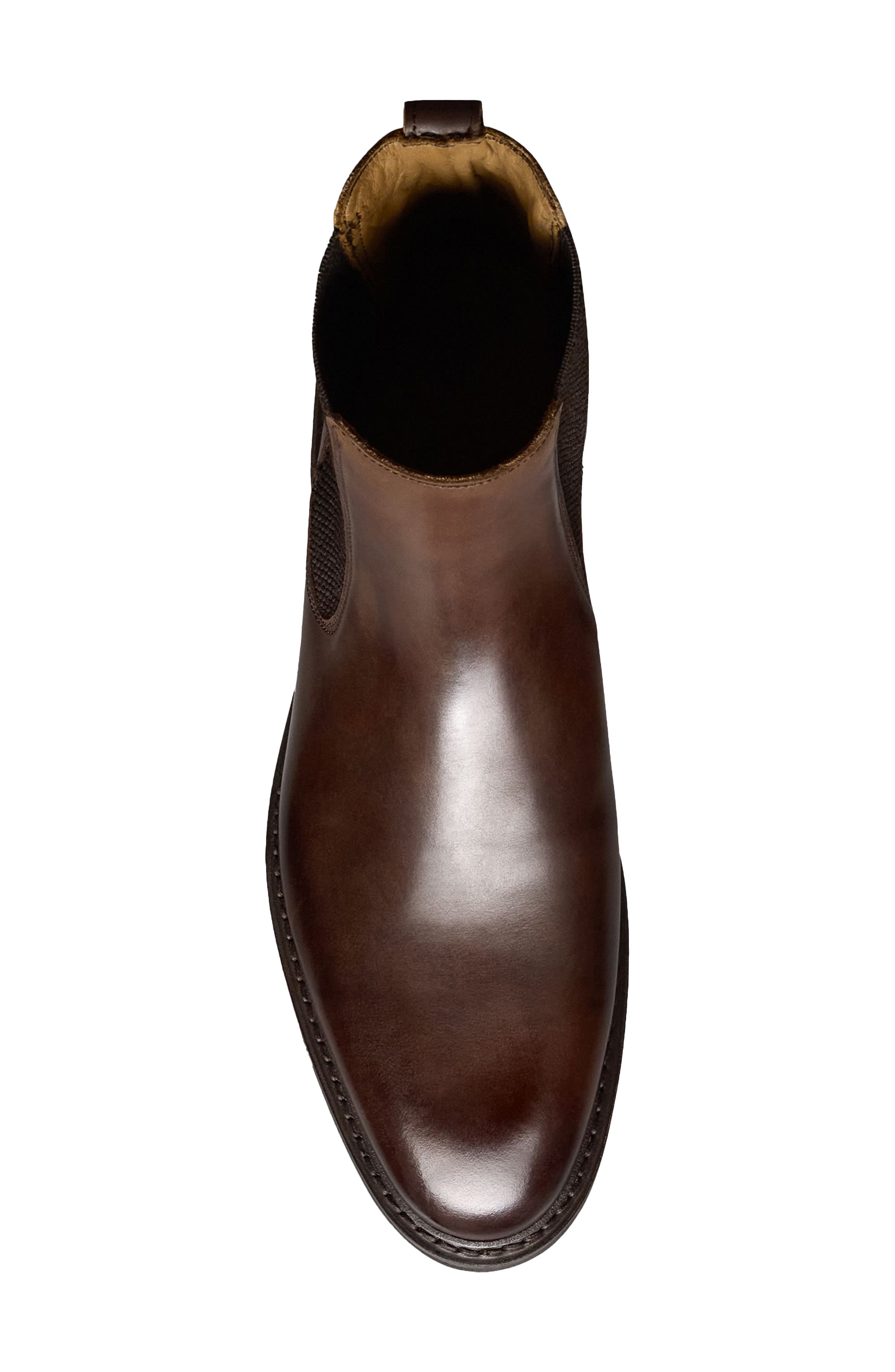 Reed Leather Chelsea Boot, Alternate, color, DARK BROWN
