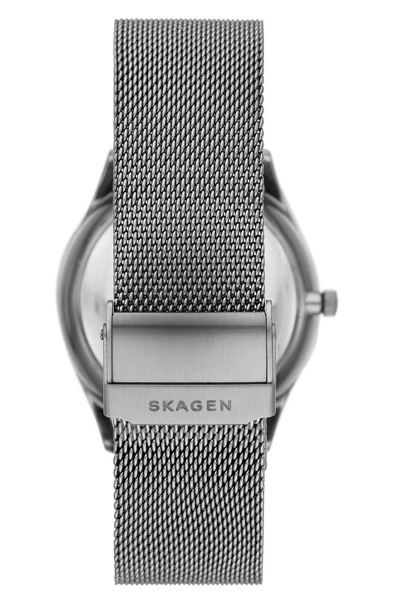 Skagen Holst Skeletal Automatic Mesh Strap Watch, 42mm, Alternate, color,