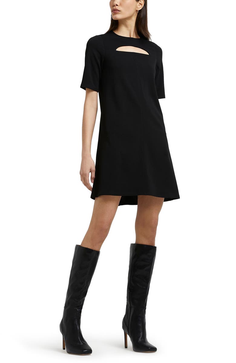 River Island Cutout Scuba Shift Dress, Main, color, 