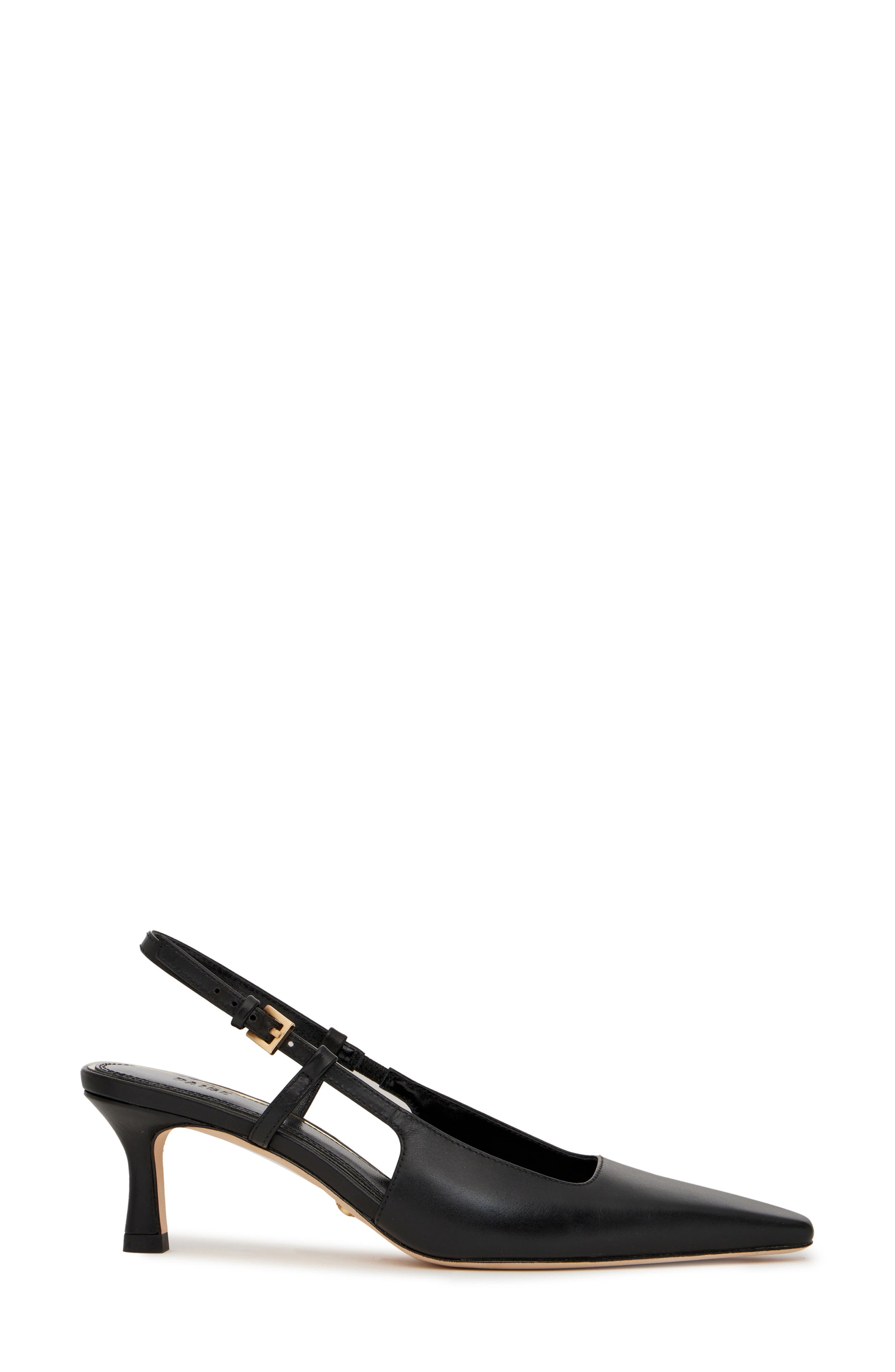 PAIGE Winnie Pointed Toe Slingback Pump, Alternate, color, Black
