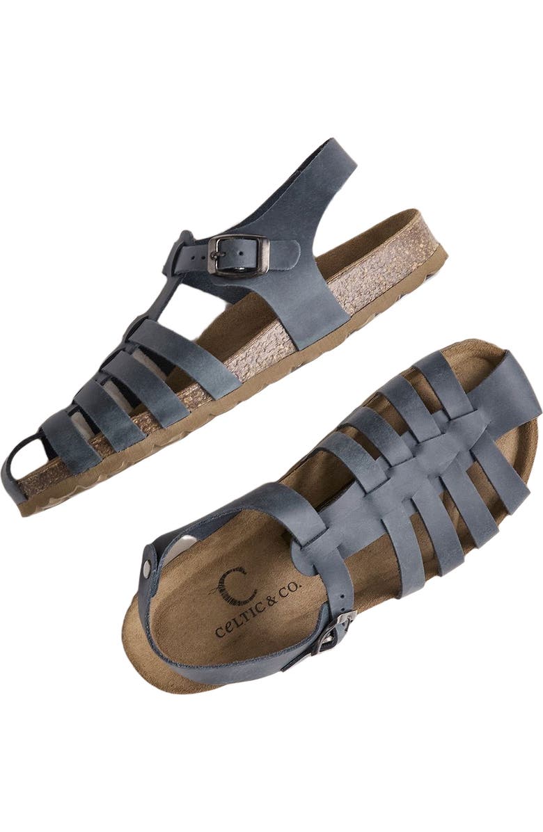 Celtic & Co. Fisherman's Sandal, Alternate, color, Navy