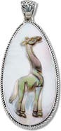 SAMUEL B. Sterling Silver & Mother-of-Pearl Giraffe Pendant