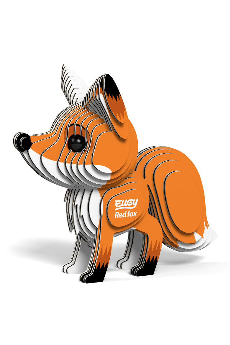 Red Fox 3D Puzzle, Alternate, color, No Color