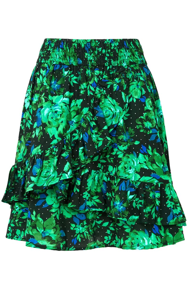 Joe Browns Flowy Ruffle Skirt, Alternate, color, Green Garden