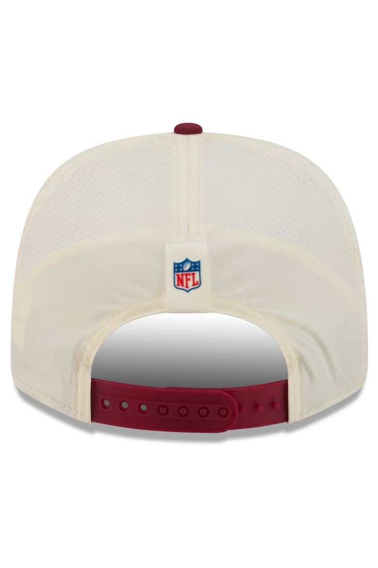Men's New Era  Cream/Burgundy Washington Commanders 2026 NFL Training Camp 9SEVENTY Adjustable Hat, Alternate, color, Cream