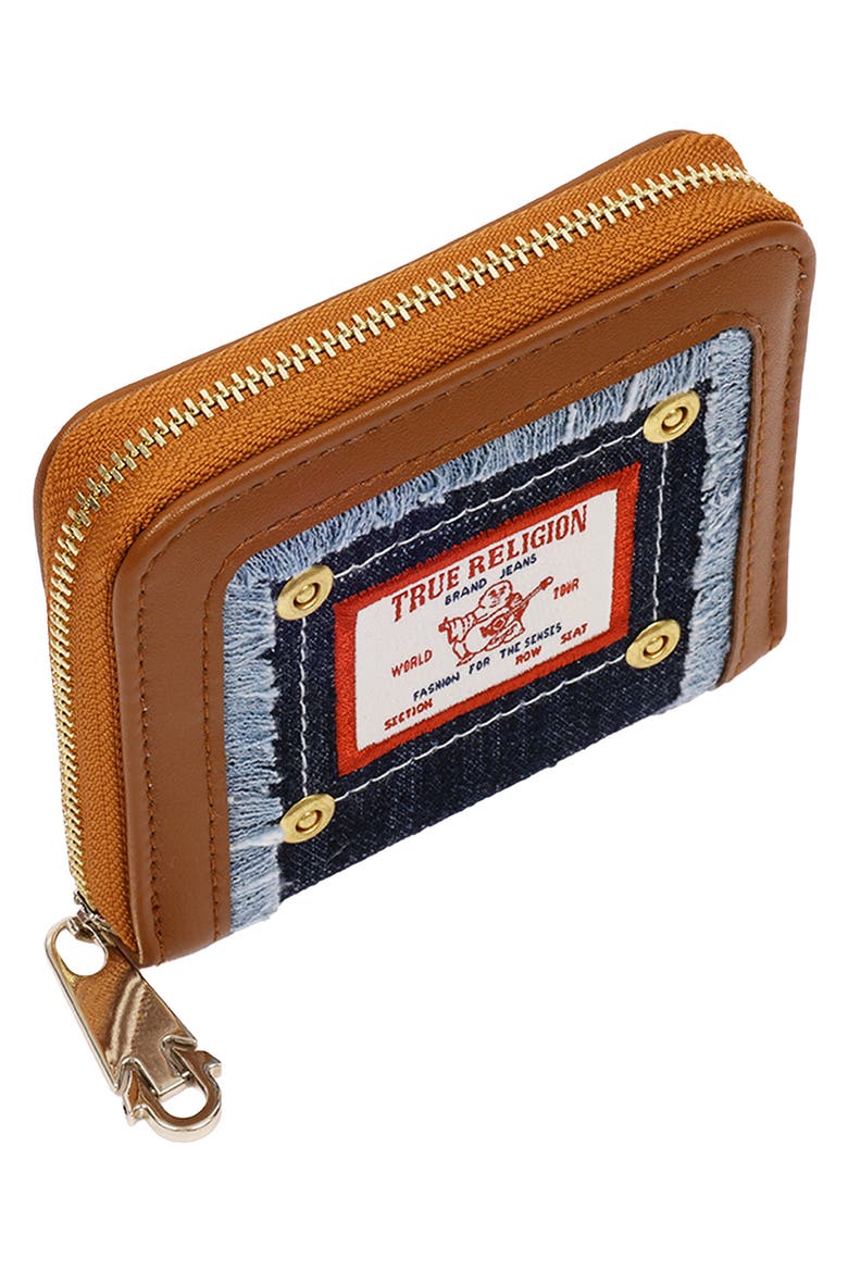Small Frayed Edge Wallet, Alternate, color, DARK DENIM