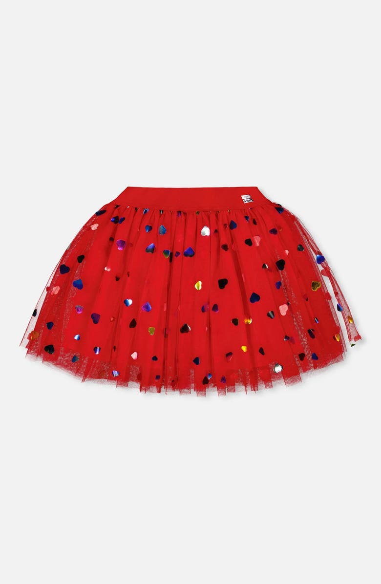 Deux par Deux Tulle Skirt with Iridescent Heart Confettis, Main, color,