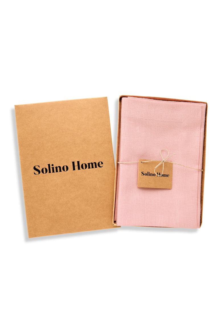 Linen Dinner Napkins Set of 4, 20 x 20" - Diana, Alternate, color, Misty Pink