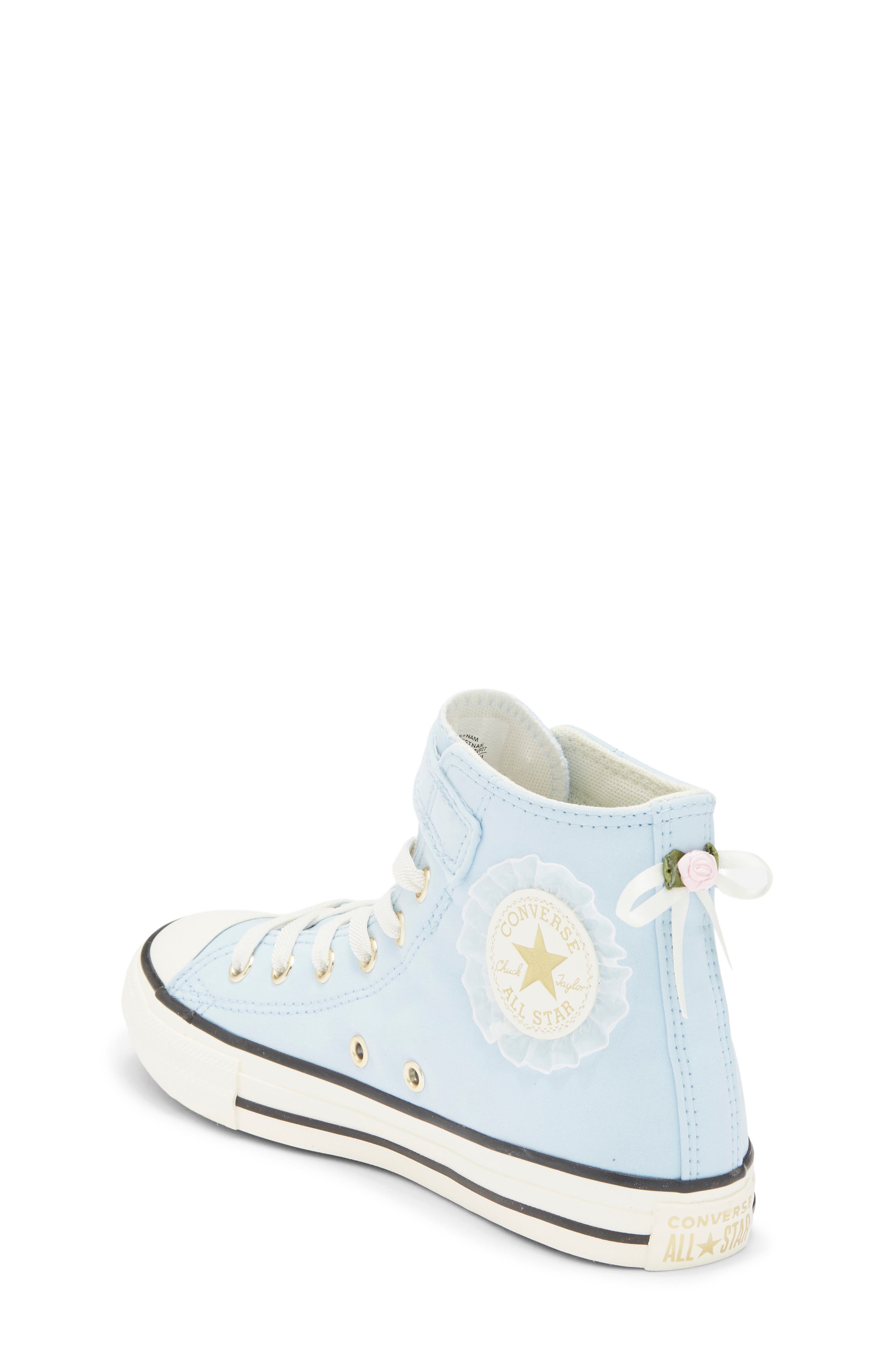 Kids' Chuck Taylor All Star 1V High Top Sneaker, Alternate, color, CLEAR SKIES/ WHITE/ BLACK