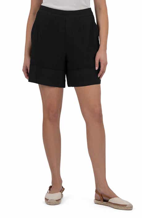 KUT from the Kloth Nicole Pull-On Linen Blend Shorts