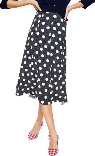 【BAON】24FW★ [BAONHAUS] Datones Corduroy Dot Midi Skirt corduroy midi skirt Bootlegger 2000007671