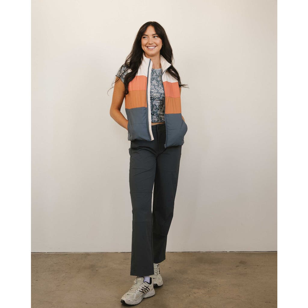 Nani Colorblock Vest In Brown