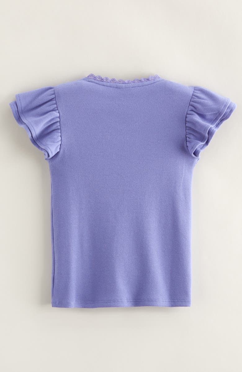 Nordstrom Kids' Rib Flutter Sleeve T-Shirt, Alternate, color, 