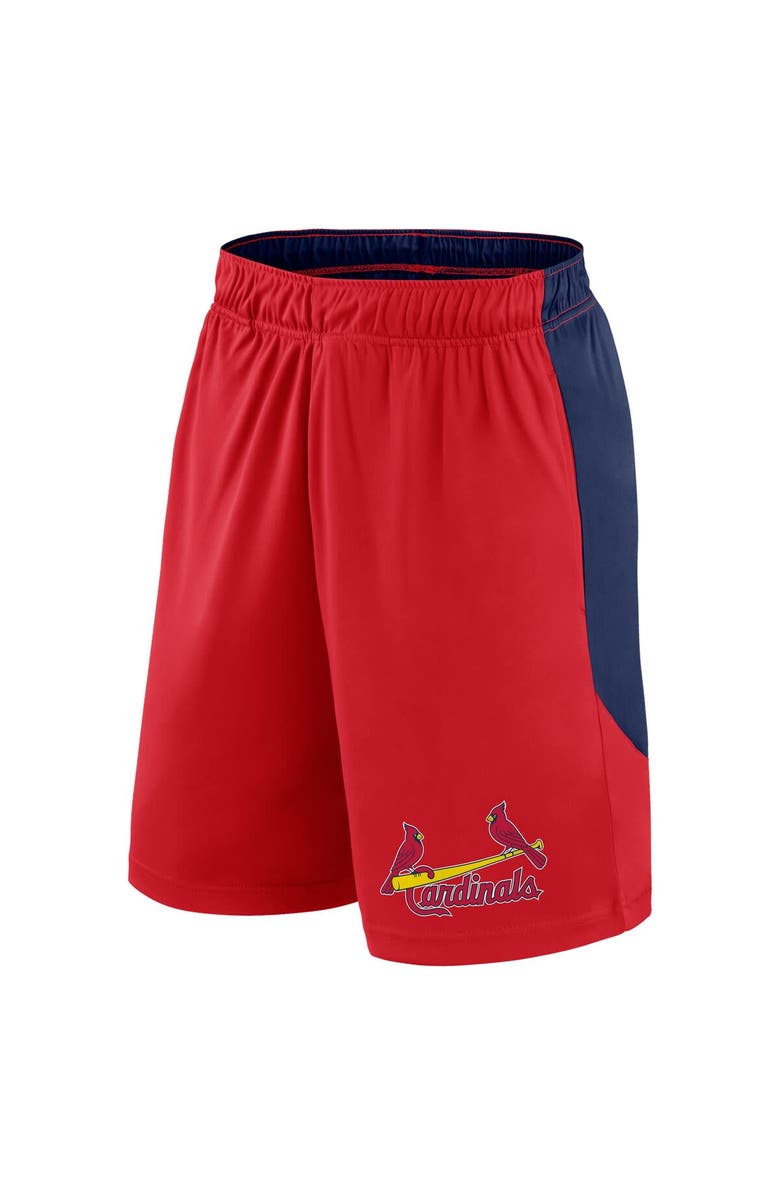 FANATICS Men's Fanatics Red/Navy St. Louis Cardinals Launch Polyester Shorts, Alternate, color, Red