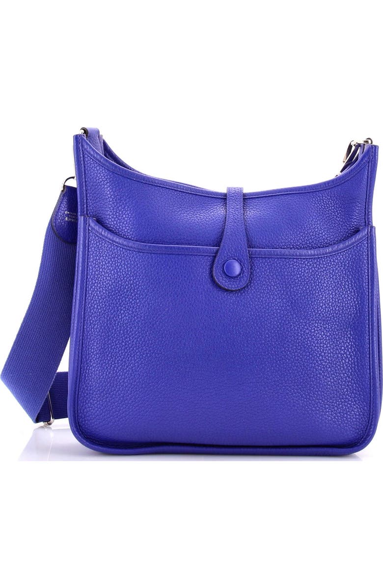 Pre-Owned Hermes Evelyne Bag Gen III Clemence PM, Alternate, color, Bleu Electrique
