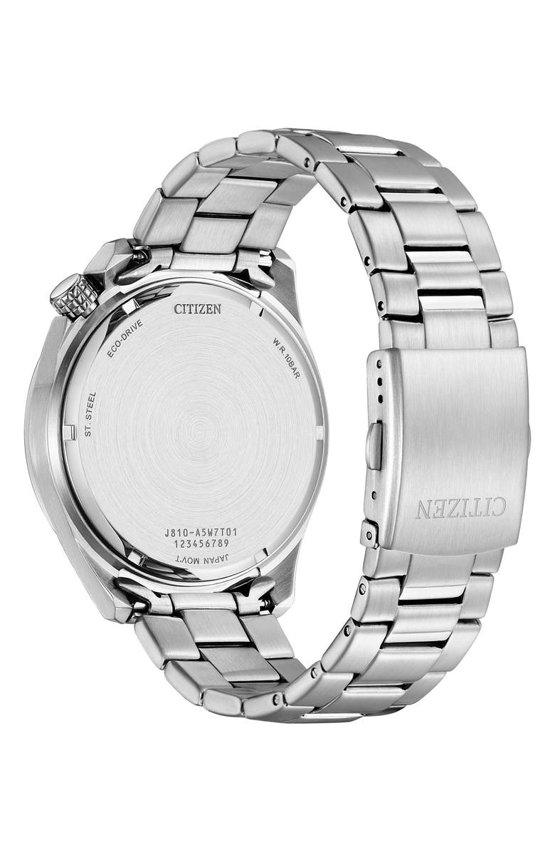 Citizen Eco-Drive Bracelet Watch, 43mm, Alternate, color, Silver