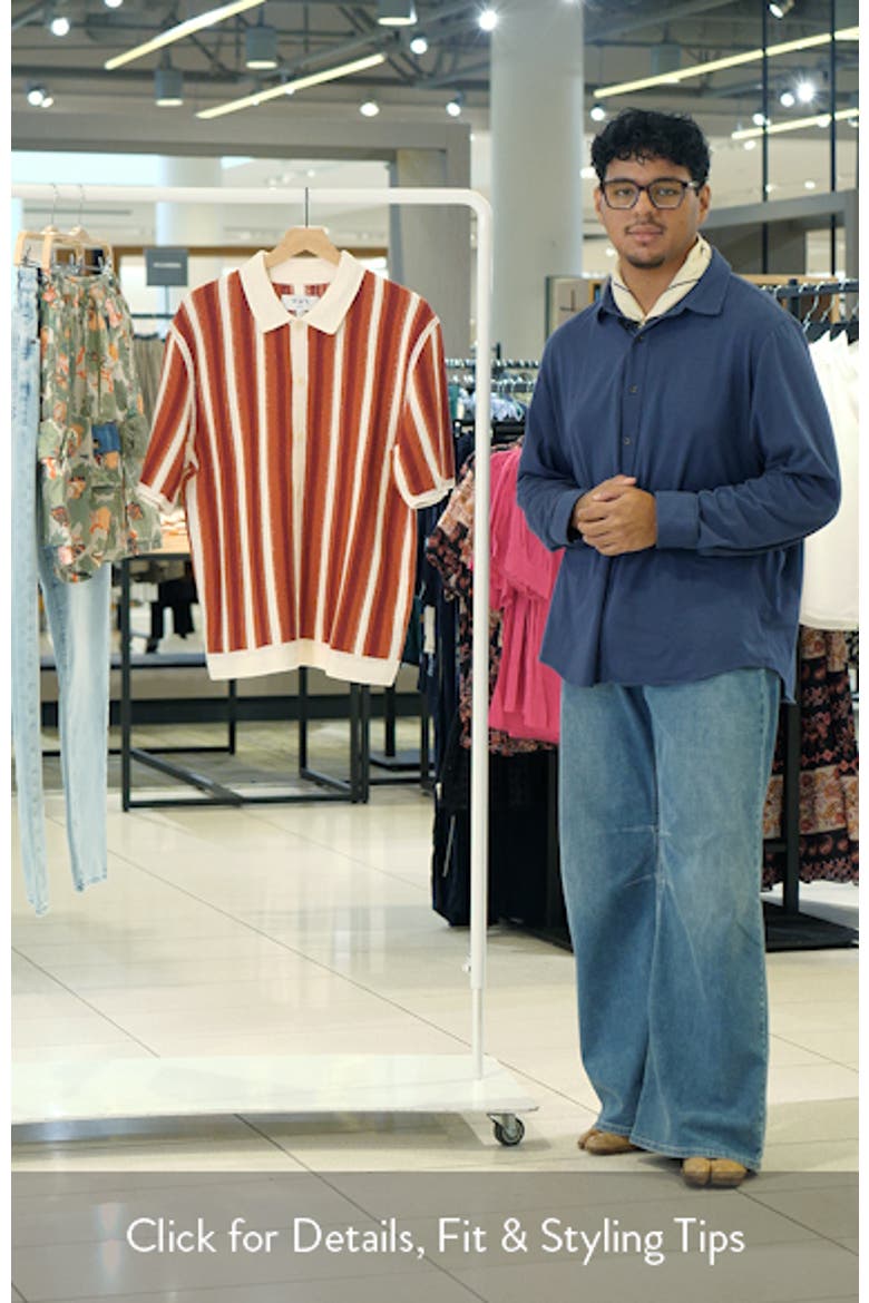 Porto Stripe Knit Button-Up Shirt video